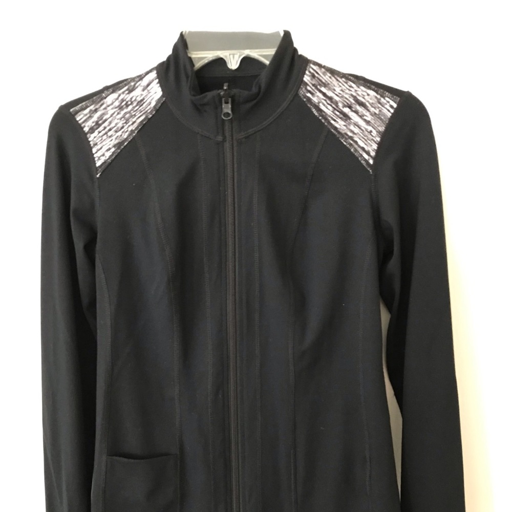 CAbi yoga jacket - Black w/gray accents - XS